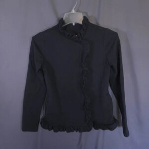 Matilda Jane All Is Calm Jacket‎ Womens Size XS Black Ruffle Bohemian Goth Fall